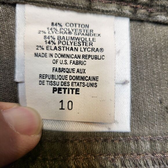 Eddie Bauer Pants Womens 10P Brown Boot Cut Corduroy Stretch Distressed - Picture 3 of 10